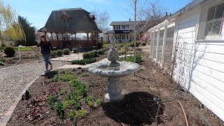 Starting Up Our Fountains, & Planting Flowers & Onions ??? // Garden Answer