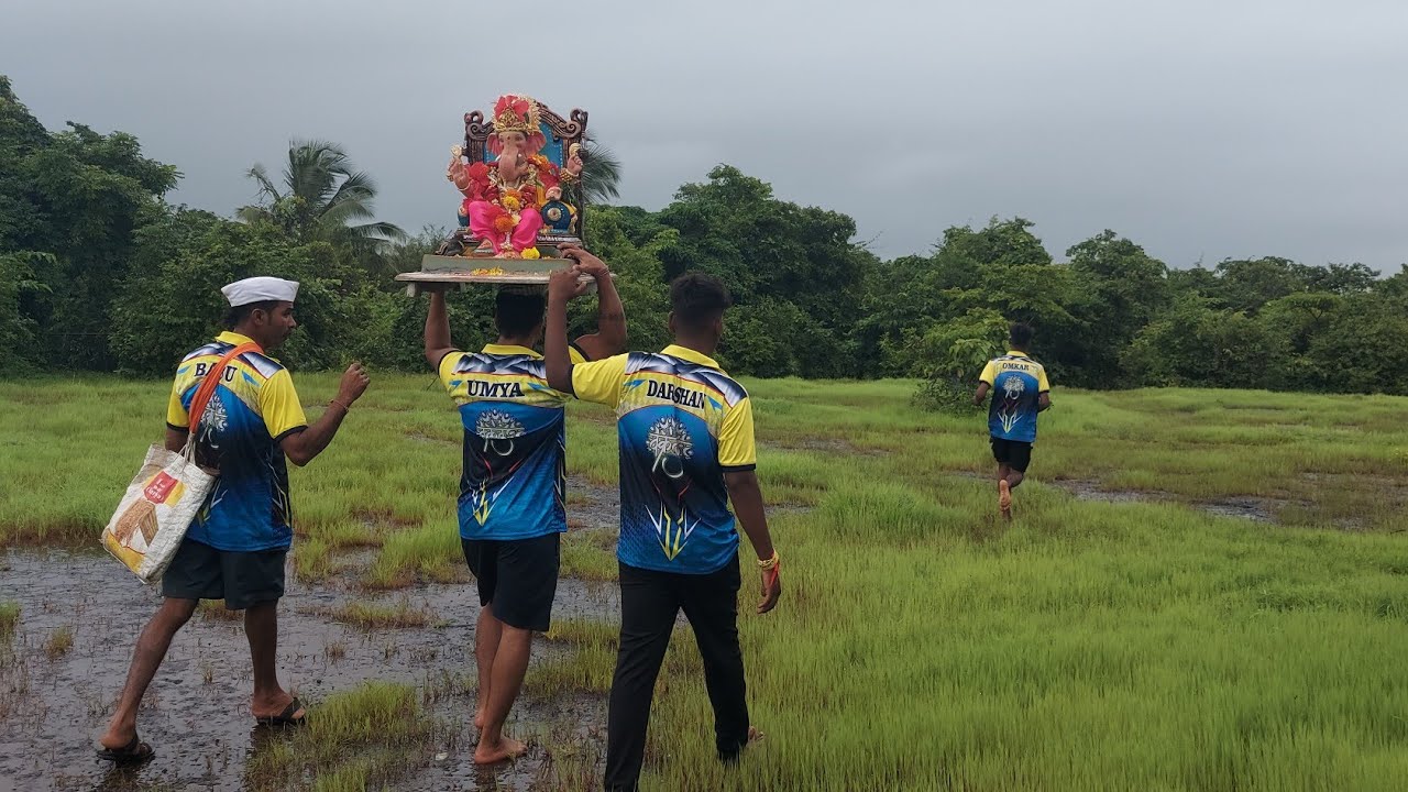 कोकणातील पारंपारिक गणपती विसर्जन|ganpati visarjan 2025🙏#kokan#nature#viral#vlog#love#ganeshchaturthi