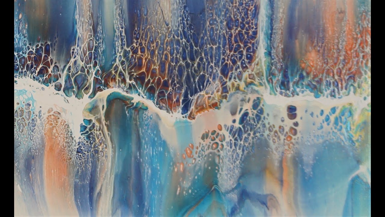 Fluid Acrylic Painting | Bloom Swipe | Acrylic Pouring 177 - YouTube