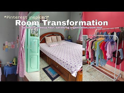 Room Transformation!🎀 *Pinterest Inspired* (decorate + clean with me)| Vlogmas day-2🎄