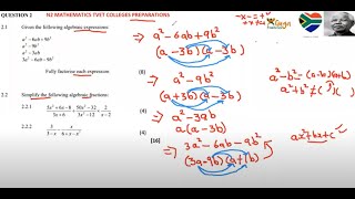 N2 MATHS Factorise & Simplify