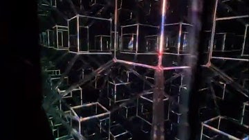 24 inch Tesseract Hypercube Infinity Mirror Art Sculpture by Nicky Alice 4th Dimension Explained