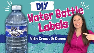 Design Custom Water Bottle Labels in Canva & Cut with Cricut | Step by step tutorial