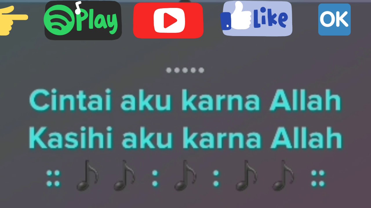 Cintai Aku Karena Allah No Vocal Youtube