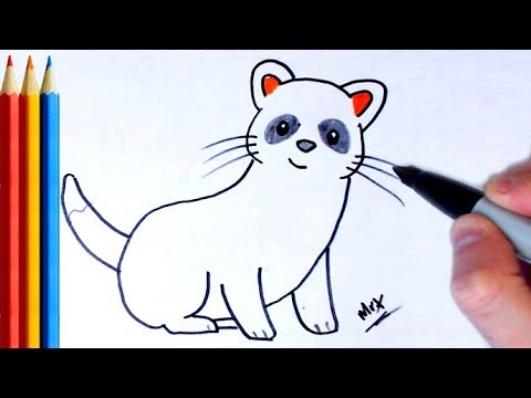 How to Draw Weasel - Step by Step Tutorial For Kids - YouTube