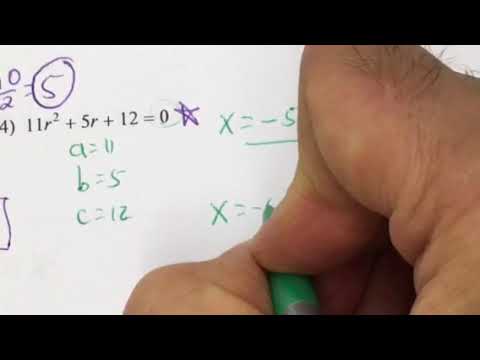 introduction to the quadratic formula assignment