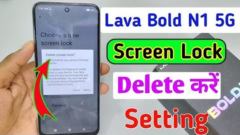Lava bold n1 5g me screen lock delete kare / how to remove screen lock in lava bold n1 5g me //