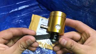 Aluminum Gold cnc brake fluid reservoir eBay