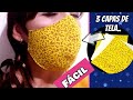 Como hacer un cubreboca casero/ tapabocas de tela fácil/ face mask tutorial/ Barbijos Caseros/ DIY