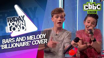 Bars and Melody cover 'Billionaire' with lyrics on CBBC Friday Download
