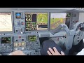 New Embraer E2 #TechLion landing at Minsk International Airport. Cockpit view!