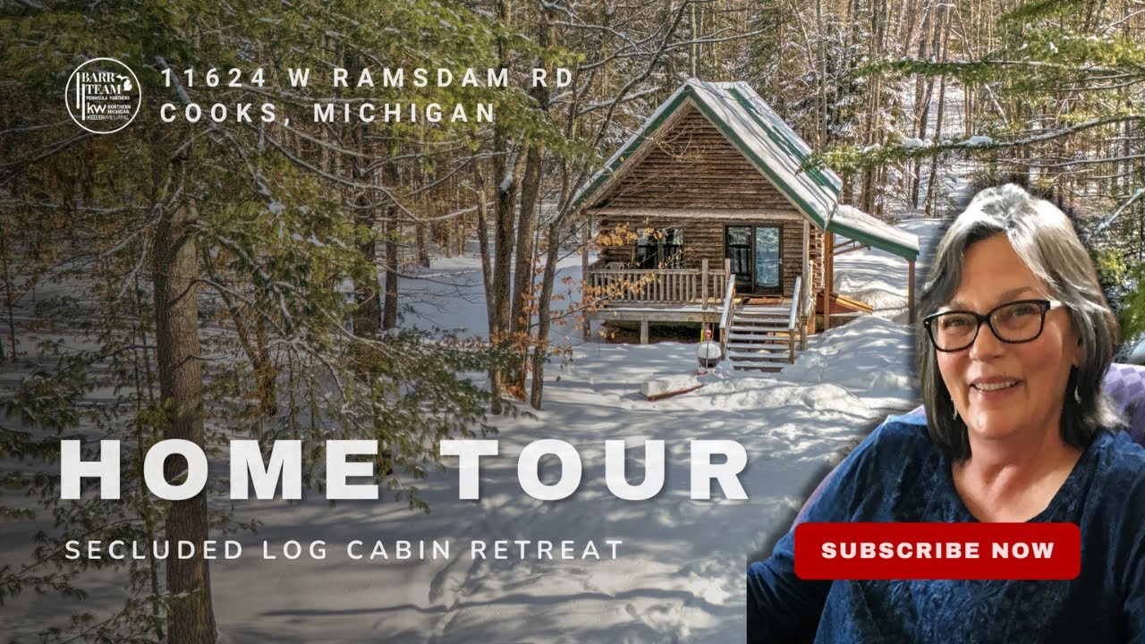 Secluded Log Cabin for Sale in Michigan's Upper Peninsula | 2 Bed Near Pictured Rocks & Thunder Lake