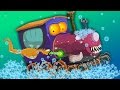 Scary train | car wash | Halloween vehicles for children