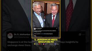 S. Jaishankar Meets Singapore Foreign Minister, Says Singapore Is The Heart Of Our Act East Policy