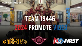 Promote Award (1st Place) FIRST Tech Challenge 2024 - Team 19446