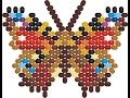 Weaving a peyote stitch Butterfly Inachis Io. Beading cartoon