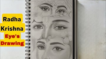 How to Draw Radha Krishna Eyes Step by Step | Pencil Sketch Tutorial