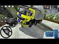12 Wheeler Truck Loaded With Stones 8x8 Power Full Truck Driving In Offroad | Mod For Bussid Game