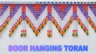 EASY DOOR TORAN CRAFT MAKING IDEAS \\ #HANDMADE CRISTAL MOTI CRAFT TORAN \\ DOOR HANGING TORAN ||