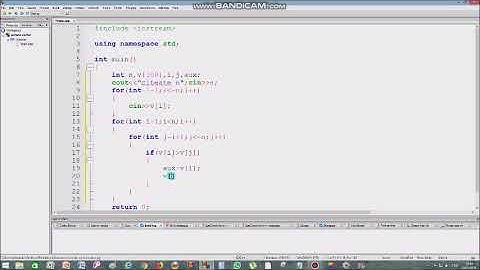 Ordonarea unui vector prin metoda interschimbarilor directe.