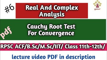 Cauchy Root Test For Convergence
