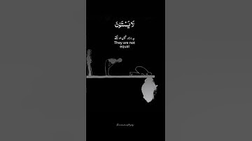 أَفَمَن كَانَ مُؤْمِنَا كَمَن كَانَ فَاسِقَا لَّا يَسْتَوُونَ ) سورة السجدة - الآية 18
