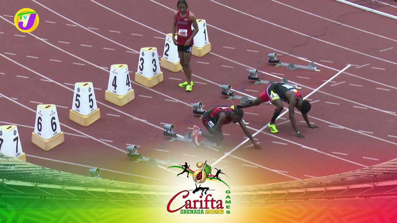 ⁣Sanjay Seymore Qualifies for the Boys 100M Finals with 10.43 secs | Carifta 2026