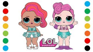 LOL Surprise Treasure & Waves Coloring Pages for Kids | Digital Coloring