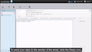 How to reply to or forward messages in RoundCube?
