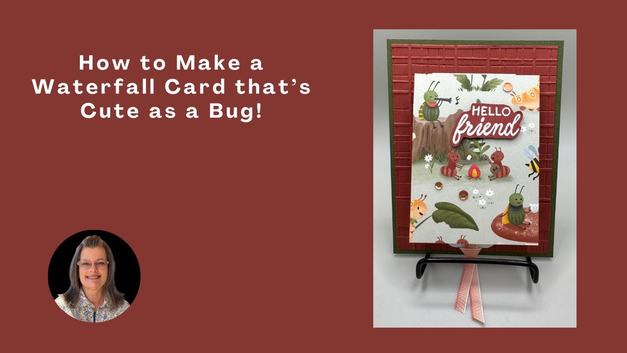 Как сделать милую открытку-водопад, похожую на жучка.