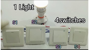 1 Light 4 Switch Connection Wiring| Intermediate switch| How to Control One Bulb With 4 Switches