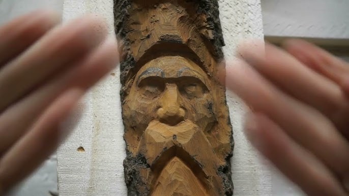 First ever carving (wood spirit) : r/Woodcarving