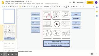 Digital Coding Vocabulary Set - Google Slides