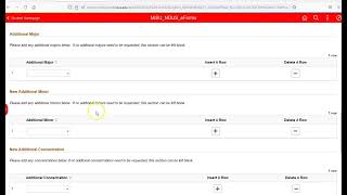 Major/Minor Change Form