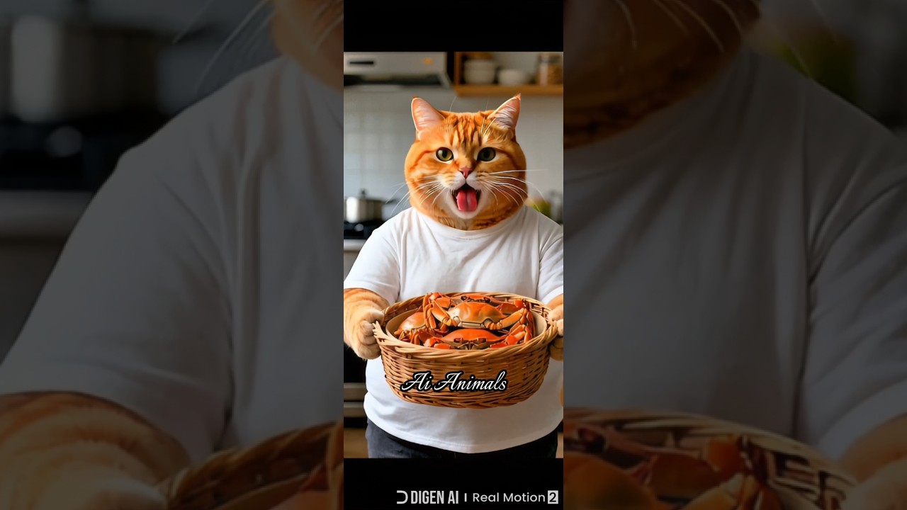 A naughty crab and a spider cat Story ❤️Click subscribe💕