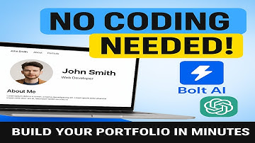 Build a Portfolio Website in 15 Minutes Without Coding | Bolt AI & ChatGPT Tutorial for Beginners