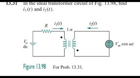 In the ideal transformer circuit of Fig. 13.98 , find and .