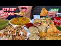 ASMR MAGGI MASALA, PANI PURI, MOMO, SAMOSA, DAHI PURI, MIRCHI VADA, EGG ROLL MASSIVE Eating Sounds