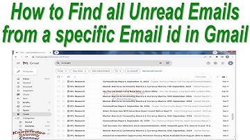 How to Find all Unread Emails from a specific Email Id in Gmail