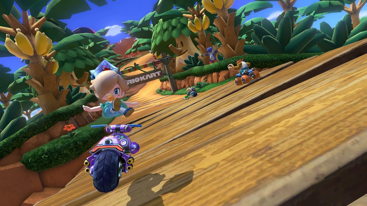 Mario Kart 8 DX (Offline) | Baby Rosalina - The Duke - Monster wheels - Peach Parasol