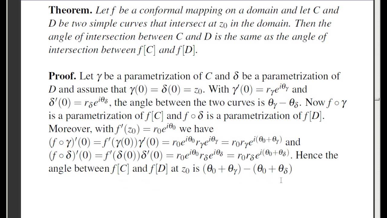 LSU Complex Analysis Lecture 24 conformal maps