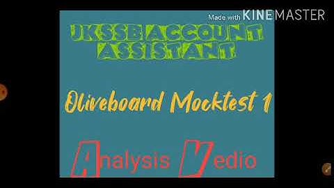 Mocktest 1 Analysis  (Oliveboard)|| JKSSB ACCOUNT ASSISTANT