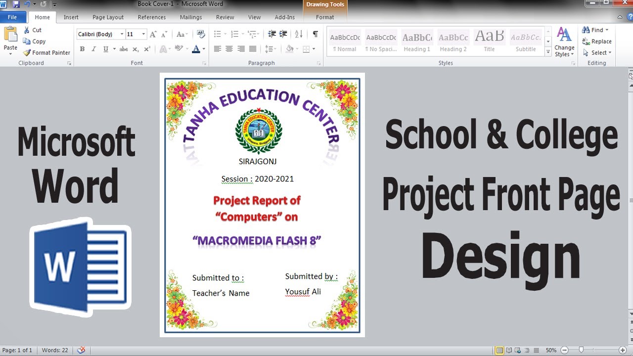 assignment front page design maker online