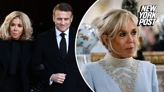 French President Emmanuel Macron, 46, fires back for first time at claims wife, 70, was born a man