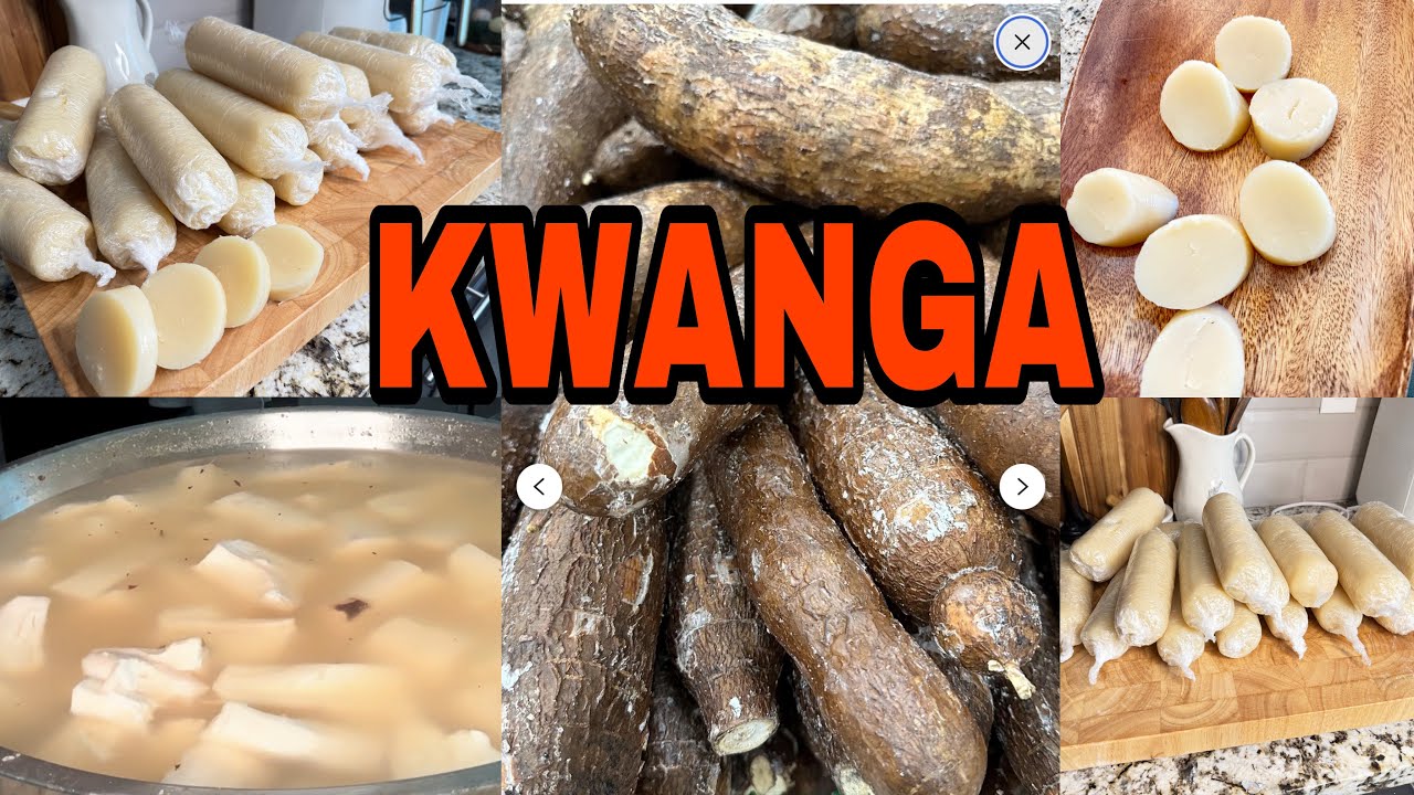 CUISINE CONGOLAISE UNE MANIERE TRES FACILE DE FAIRE LA CHIKWANGUE / BATON  DE MANIOC /KWANGA