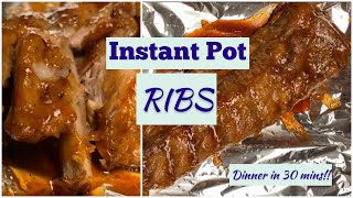 Instant Pot RIBS // What’s for dinner? // 30 min. Meals