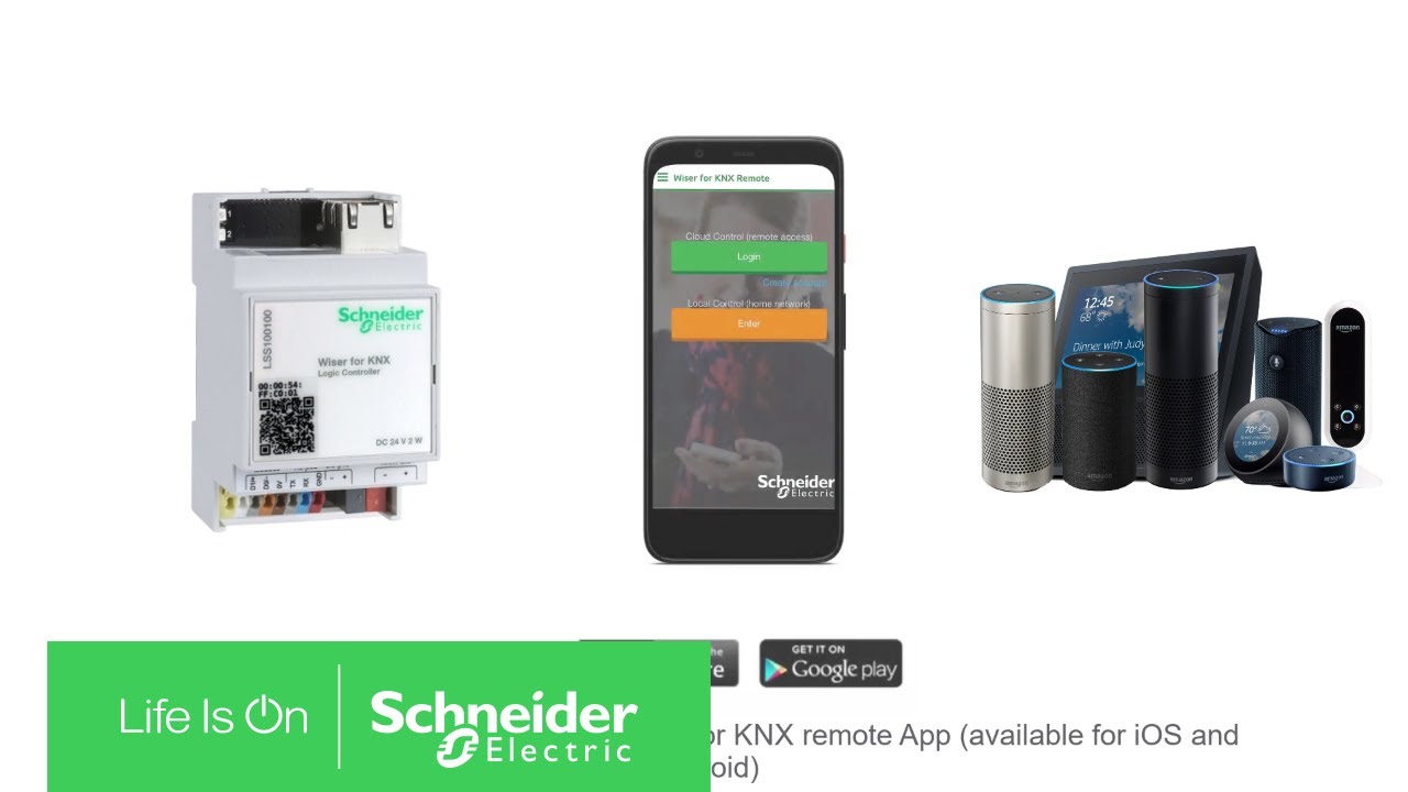ørn udelukkende Hotellet Alexa Voice Control Integration in Wiser for KNX | Schneider Electric -  YouTube