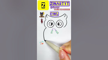 NIGHT 🦉 OWL Drawing ✨|| How To Draw Cute 😉 Owl Step By Step #art #owl #drawing #shorts