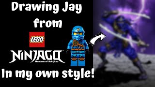 Drawing Jay (Lego Ninjago) in my own style + Giveaway!