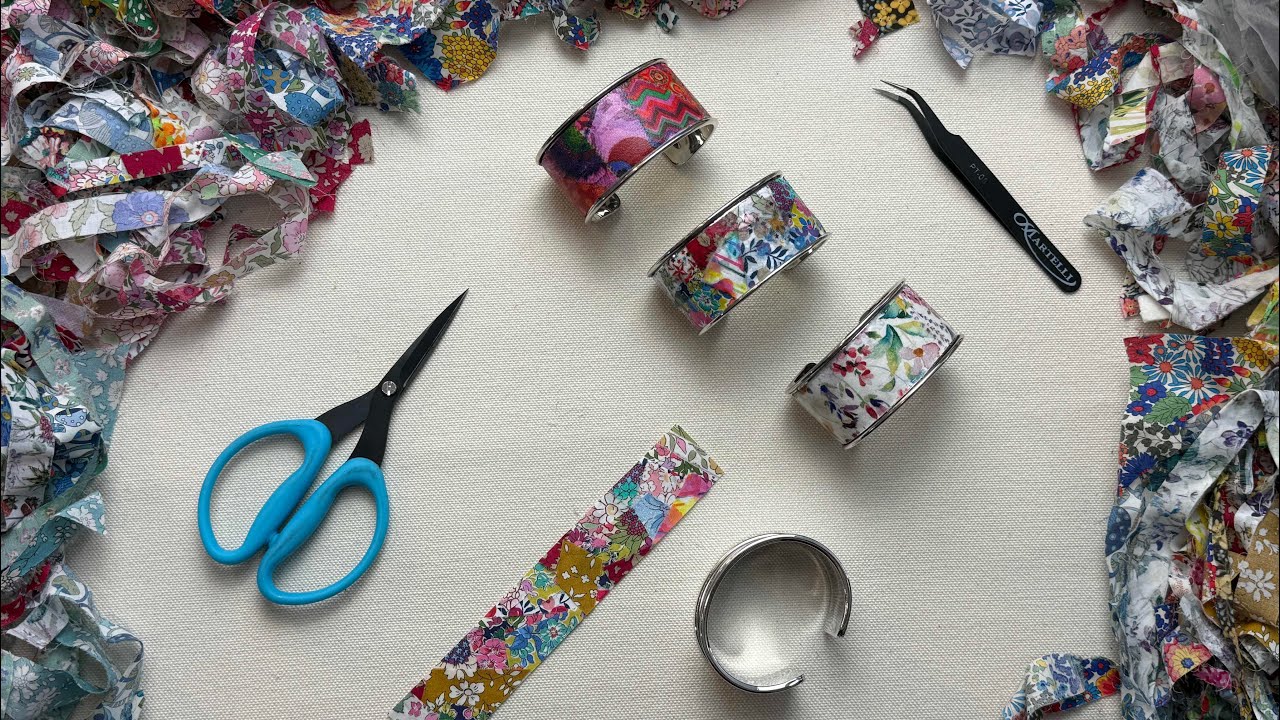 Творческий дневник | Обрезки ткани Liberty Lawn | Браслет-манжета | Текстильные украшения | Проек...